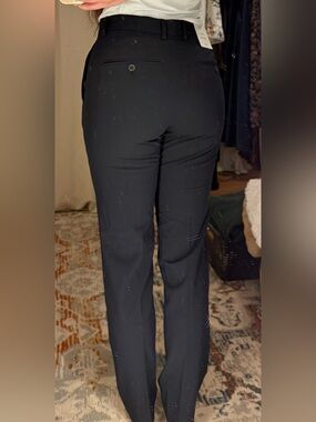 H&M Black Straight-Leg Women's Dress Trousers